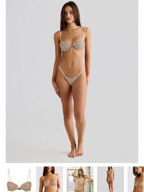 Brand new bikini set Sofia top Lagos bottom in latte